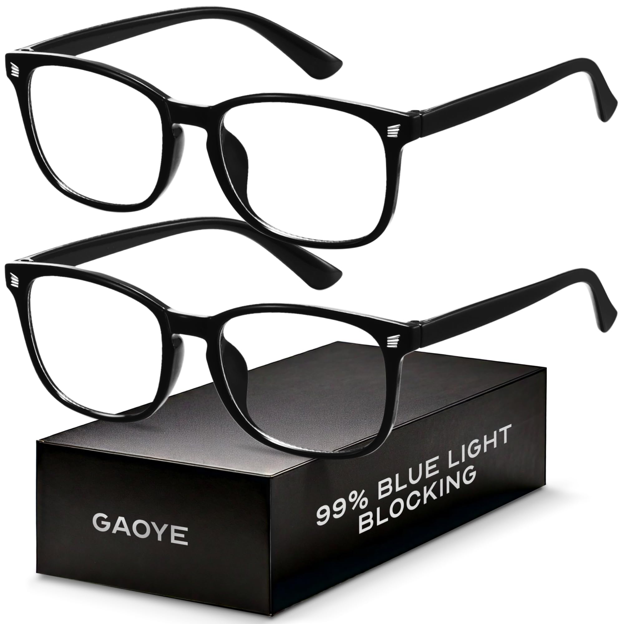 Blue Light Blocking Glasses - Fashion Square Fake Eyeglasses, Anti UV Ray Computer Gaming Glasses Blue Blockers for Women/Men